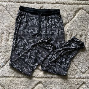 Black and white joggers